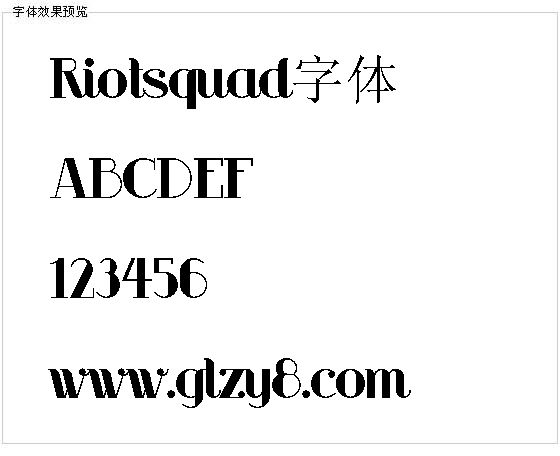 Riotsquad字体