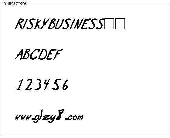 RISKYBUSINESS字体