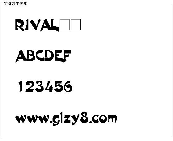 RIVAL字体