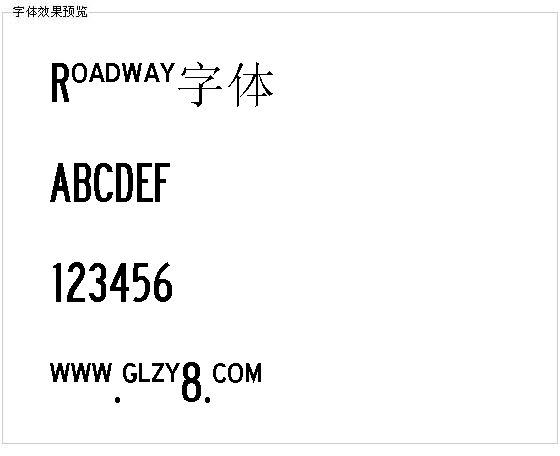 Roadway字体