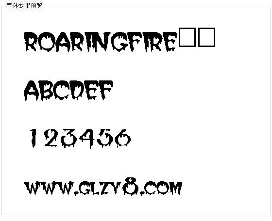 ROARINGFIRE字体