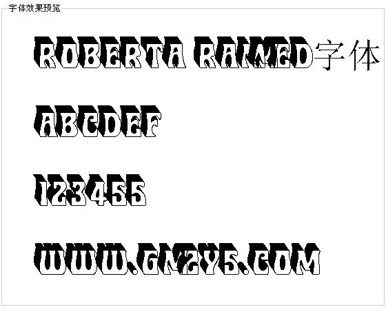 Roberta Raised字体