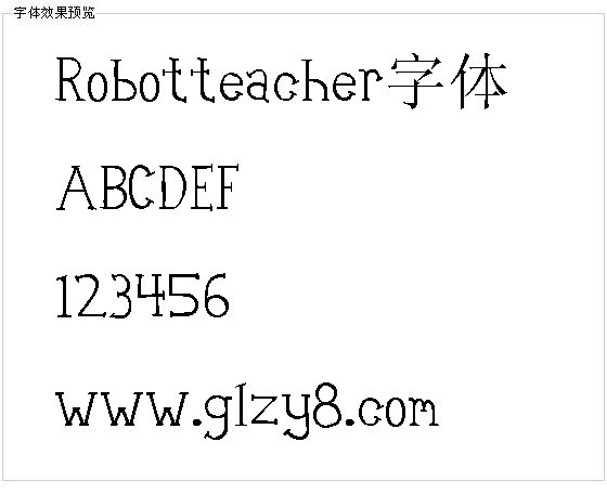 Robotteacher字体