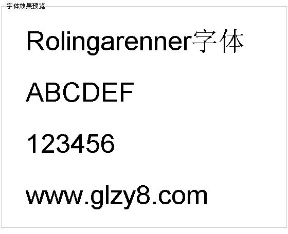 Rolingarenner字体