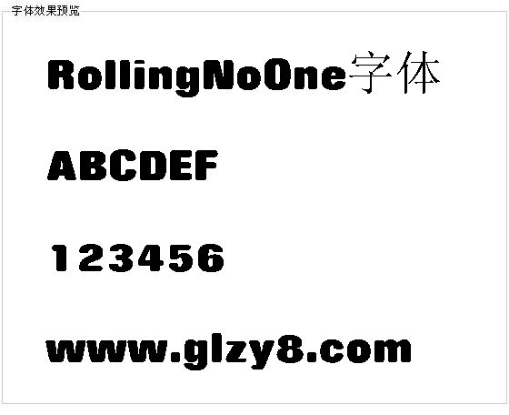 RollingNoOne字体