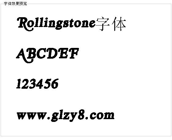 Rollingstone字体