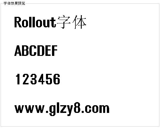 Rollout字体