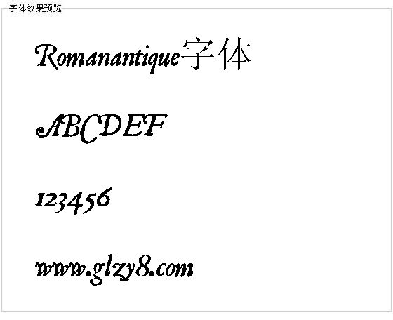 Romanantique字体