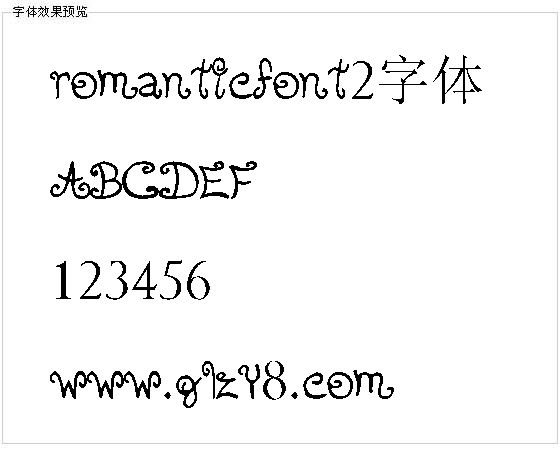 romanticfont2字体