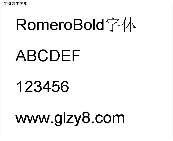 RomeroBold字体