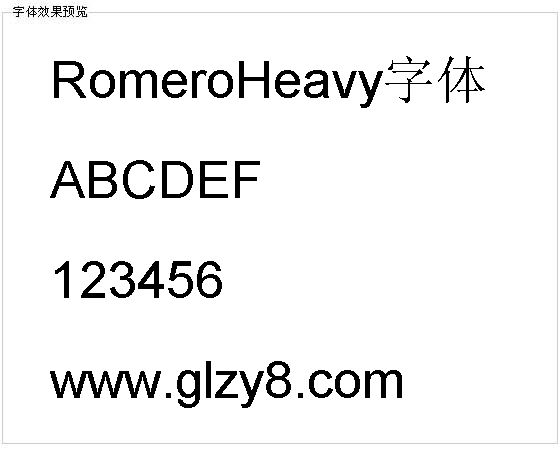 RomeroHeavy字体