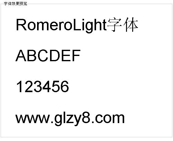 RomeroLight字体