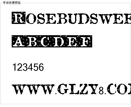 Rosebudsweet字体