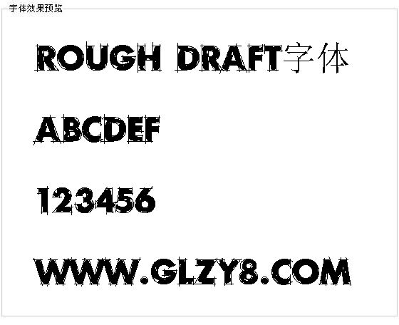 Rough Draft字体