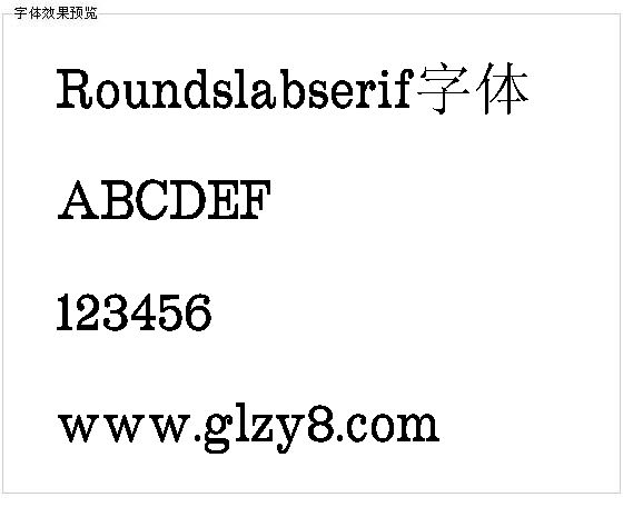 Roundslabserif字体