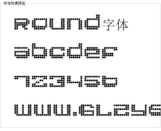 Round字体