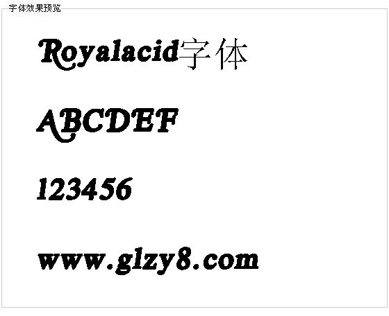 Royalacid字体