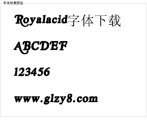 Royalacid字体下载