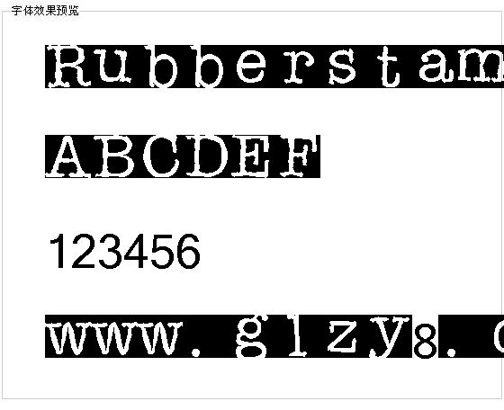 Rubberstamp字体