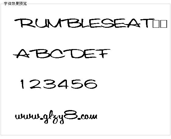 RUMBLESEAT字体