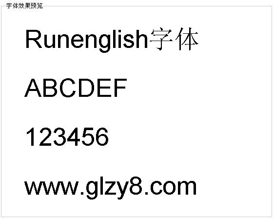 Runenglish字体