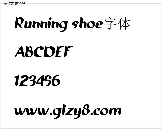 Running shoe字体