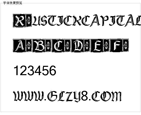 Rustickcapitals字体