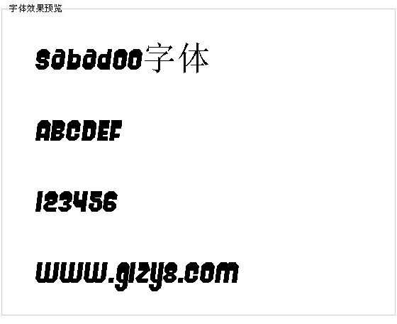 Sabadoo字体