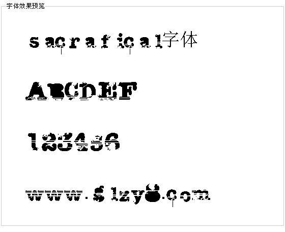 sacrafical字体