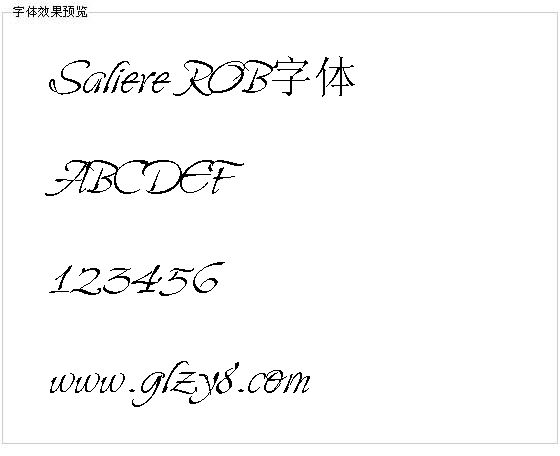 Saliere ROB字体