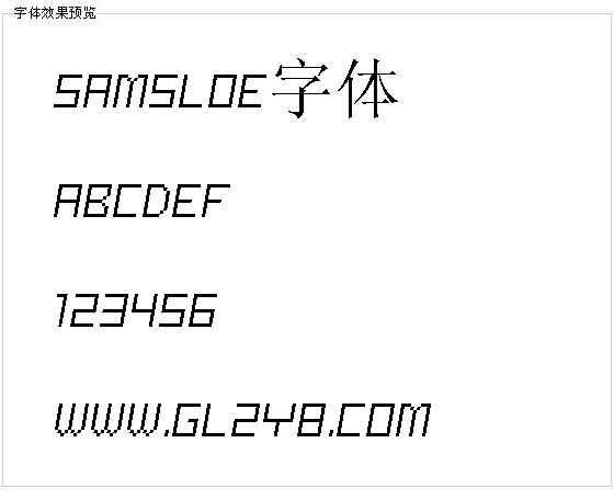 Samsloe字体