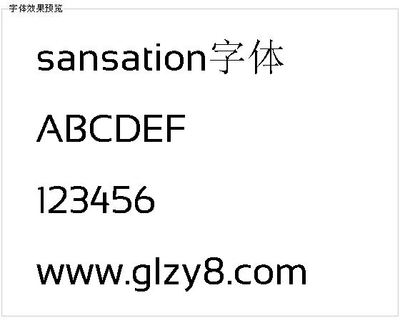 sansation字体