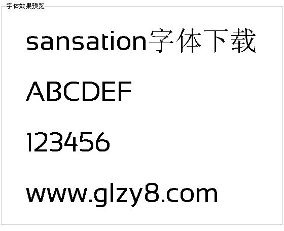 sansation字体下载