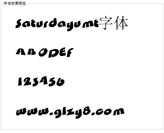 Saturdayumt字体