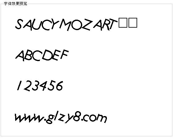 SAUCYMOZART字体