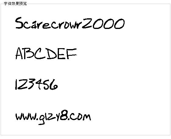 Scarecrowr2000字体