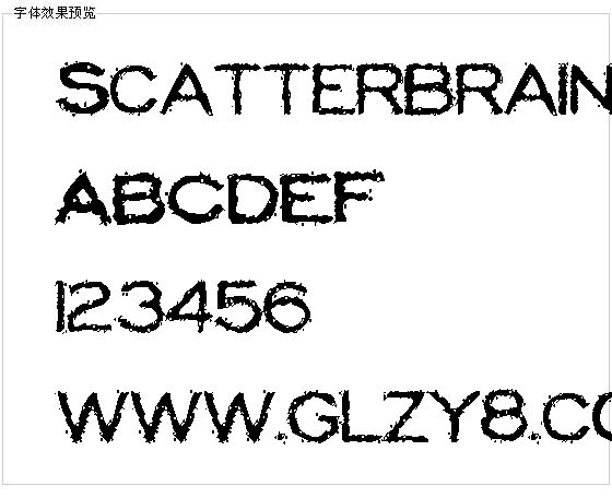 Scatterbrainedrestrained字体