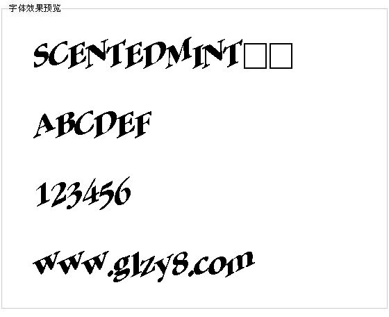 SCENTEDMINT字体