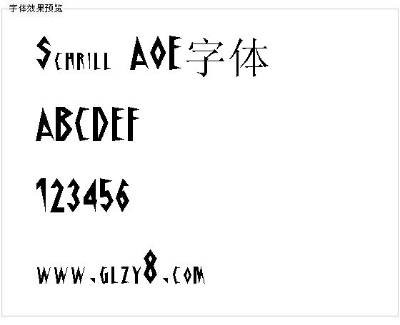 Schrill AOE字体