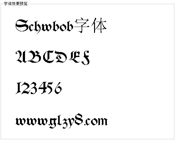 Schwbob字体