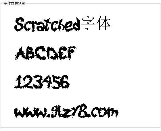 Scratched字体