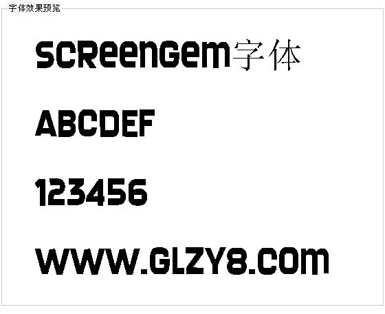 Screengem字体