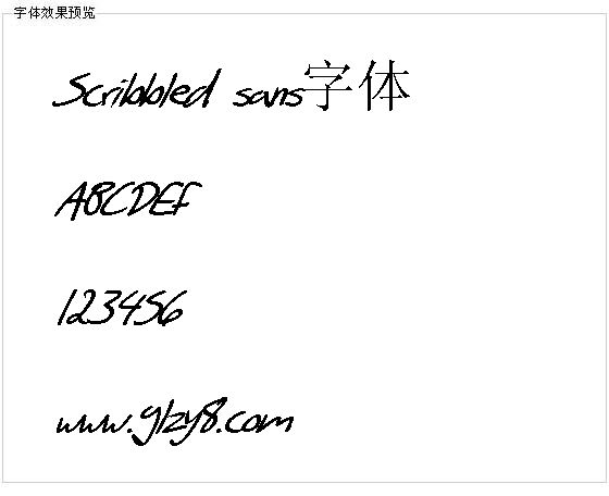 Scribbled sans字体