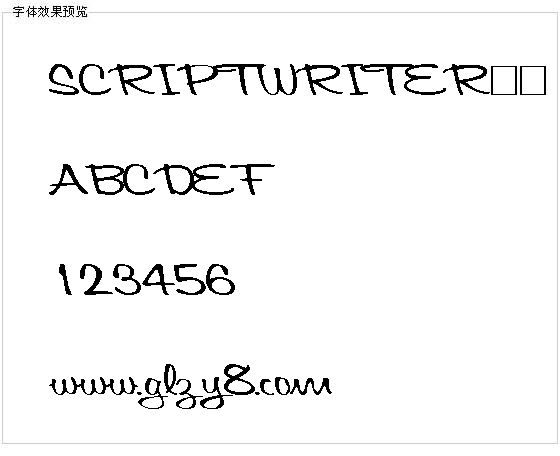 SCRIPTWRITER字体