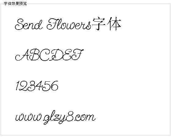 Send Flowers字体