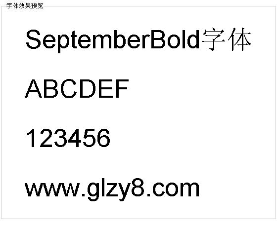 SeptemberBold字体