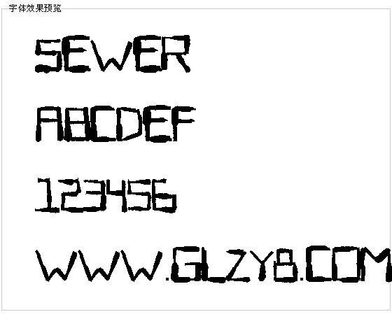 sewer字体