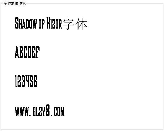 Shadow of Xizor字体