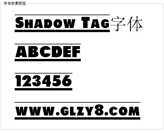 Shadow Tag字体