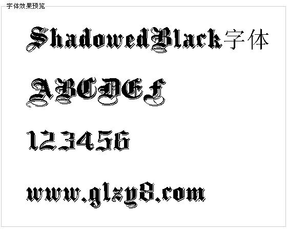 ShadowedBlack字体